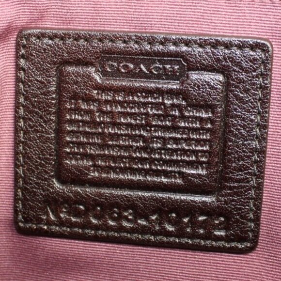 Coach Chelsea Silver Metallic Brown Accent Turn Lock Satchel - Picture 11 of 12